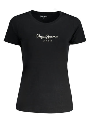 Pepe Jeans Black Cotton Women's T-Shirt