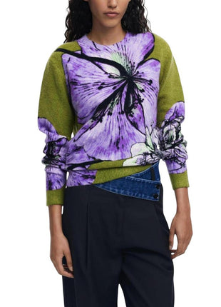Desigual Purple Marabou Sweatshirt