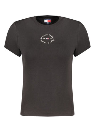 Tommy Hilfiger Black Cotton Women's T-Shirt
