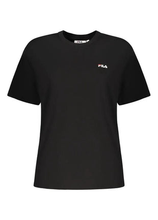 Fila Black Cotton Women T-Shirt