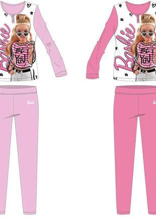 Barbie bomuldsjersey børnepyjamas - lys pink - 110 - xlchoice.com