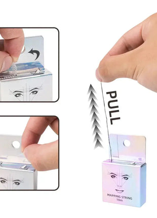 10m for Mapping Eyebrow Marker Thread Tattoo Brows Point 1 Box MAPPING STRING Microblading Eyebrow Pre-Inked Tattoo PMU String - xlchoice.com