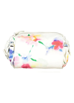 Desigual Bianco polyurethane women's shoulder bag with multicolor floral print