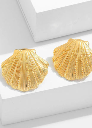 Earrings with high-end feel, starfish shells, ins earrings, metallic shell earrings, light luxury earrings - xlchoice.com