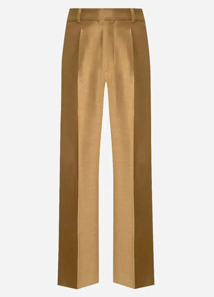 French-Made Thick Cold Wool Pleated High-Waisted Pants - XLchoice