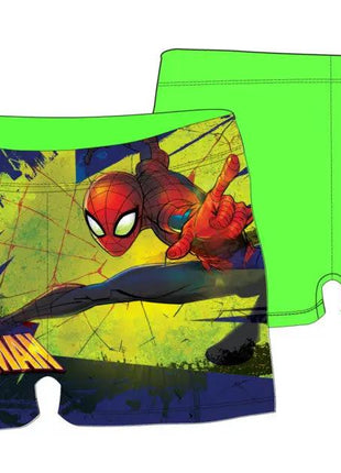 Spiderman Boys Swim Boxer - UV Green - 128 - xlchoice.com