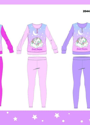 Winter thick cotton children's pajamas - flannel pajamas - Unicorn - light pink - 104 - XLchoice
