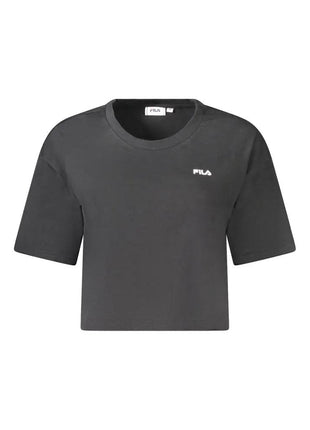Fila Black Cotton Women's T-Shirt - xlchoice.com