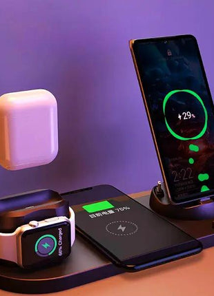 Wireless Charger For IPhone Fast Charger For Phone Fast Charging Pad For Phone Watch 6 In 1 Charging Dock Station - xlchoice.com