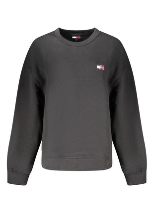 Tommy Hilfiger Black Cotton Women Sweatshirt - XLchoice.com