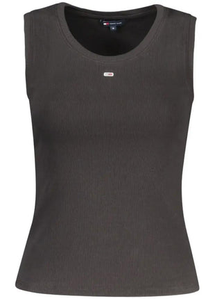 Tommy Hilfiger Black Cotton Women Tank Top - xlchoice.com