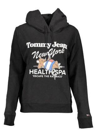 Tommy Hilfiger Black Cotton Women's Hoodie - XLchoice.com