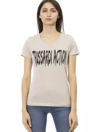 Trussardi Action Beige Cotton Women Top - xlchoice.com