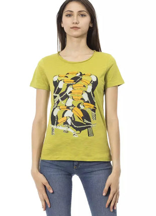 Trussardi Action Green Cotton Women T-Shirt - xlchoice.com
