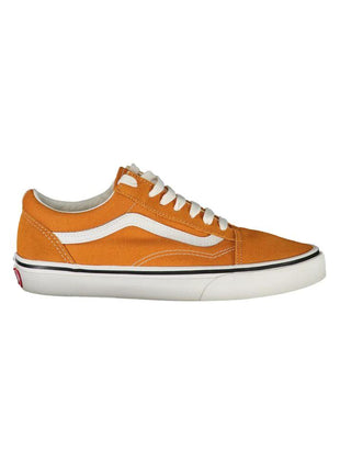 Vans orange polyester women's sneaker with white side stripe