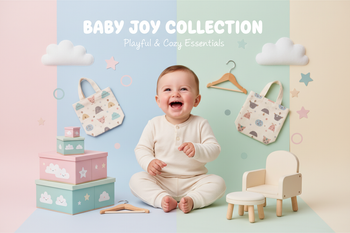 Baby kolekcijos viršelis su vaiku