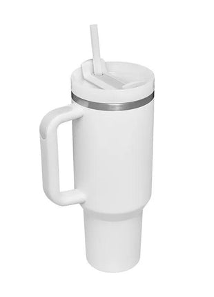 40 Oz Tumbler With Handle Straw Insulated, Stainless Steel Spill Proof Vacuum Coffee Cup Tumbler With Lid Tapered Mug Gifts For Valentine Lover Suitable For Car Gym Office Travel
