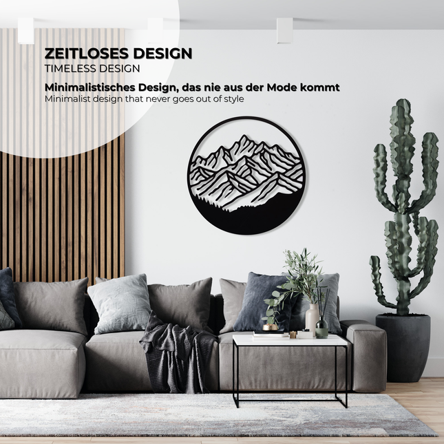 MOE UHANE 3D Wanddekoration schwarz, HDF Wandbild, moderner Akzent für Wohnzimmer Büro Schlafzimmer, minimalistischer Stil, Design-Deko für Innenräume, Geschenk, 100 % ECO, Made in EU
