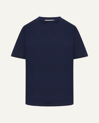 Men's Merino Wool Sports T-shirt - Dark Blue