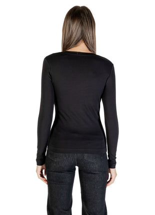 Guess Black Cotton Long Sleeve T-Shirt