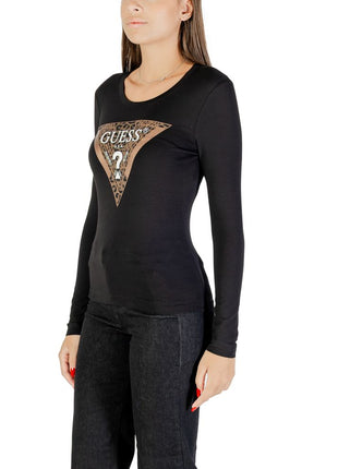 Guess Black Cotton Long Sleeve T-Shirt