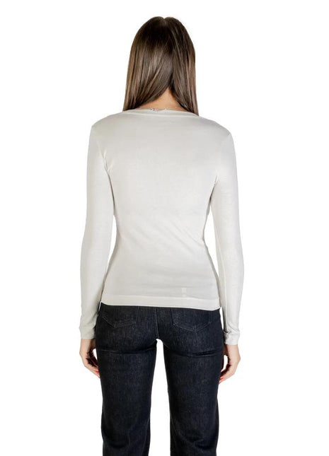 Guess Cream Cotton Long Sleeve T-Shirt
