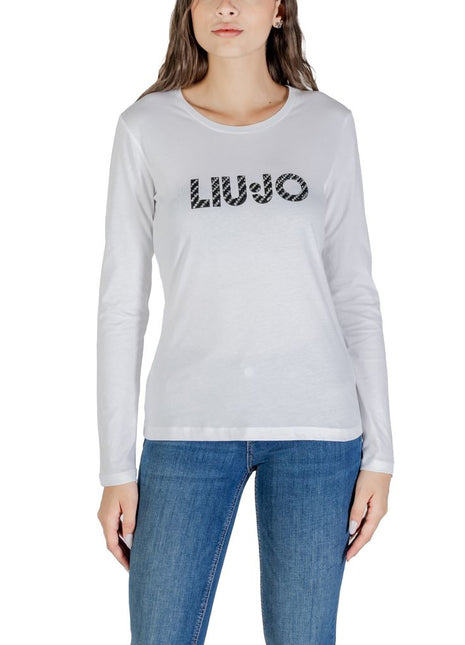 Liu Jo White Cotton Long Sleeve T-Shirt
