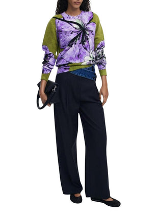 Desigual Purple Marabou Sweatshirt