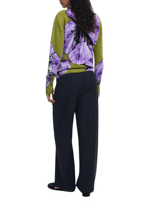 Desigual Purple Marabou Sweatshirt