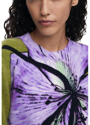 Desigual Purple Marabou Sweatshirt