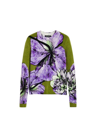 Desigual Purple Marabou Sweatshirt