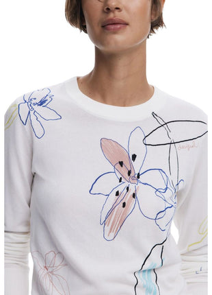 Desigual Cream Viscose Sweatshirt
