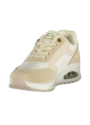 Laura Biagiotti Beige Polyurethane Women Sneaker