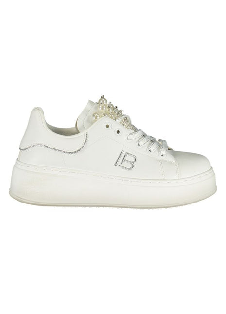 Laura Biagiotti Bianco White Polyurethane Platform Sneaker Women