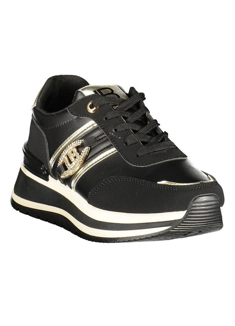 Laura Biagiotti Black Polyurethane Women Sneakers Platform