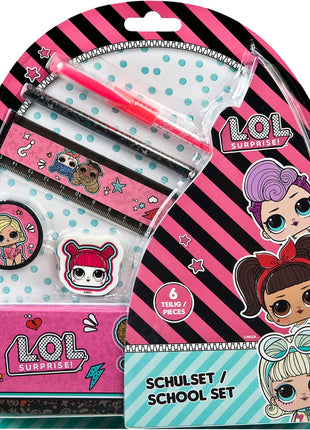 L.o.l. surprise! l.o.l surprise school set with pencil case and stationery - 6-piece.