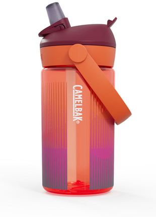 Camelbak thrive flip straw drinking bottle kids - 400 ml - with straw - water bottle - orange (misty mountain)