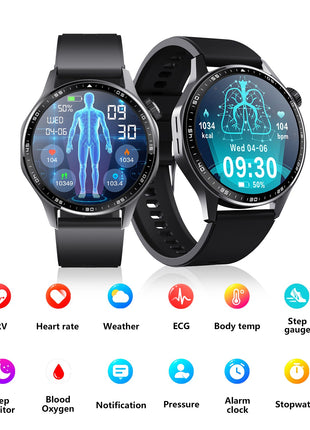 Advanced Health and Fitness Smartwatch with Tools to Manage Stress and Sleep, ECG App, SpO2, 24/7 Heart Rate
