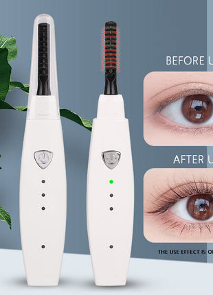 Electric Heated Eyelash Curler USB Rechargeable Eyelashes Curler Quick Heating Natural Eyelash Curler Long Lasting Makeup Tools