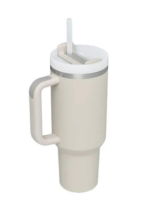 40 Oz Tumbler With Handle Straw Insulated, Stainless Steel Spill Proof Vacuum Coffee Cup Tumbler With Lid Tapered Mug Gifts For Valentine Lover Suitable For Car Gym Office Travel