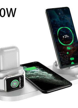 Wireless Charger For IPhone Fast Charger For Phone Fast Charging Pad For Phone Watch 6 In 1 Charging Dock Station