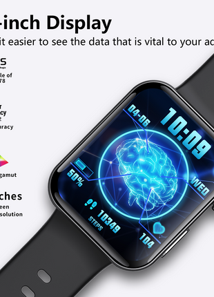 ECG smart watch with blood pressure monitor body temperature heart rate blood oxygen