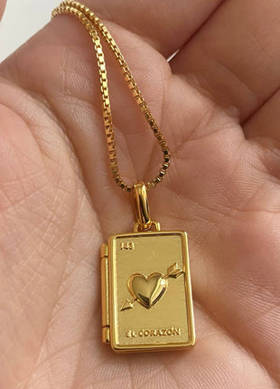 Love Photo Album Opening And Closing Photo Frame Necklace