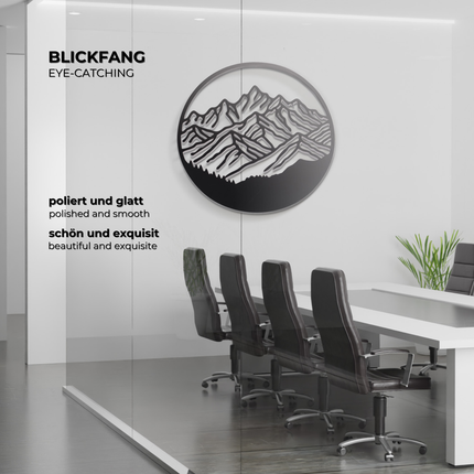 MOE UHANE 3D Wanddekoration schwarz, HDF Wandbild, moderner Akzent für Wohnzimmer Büro Schlafzimmer, minimalistischer Stil, Design-Deko für Innenräume, Geschenk, 100 % ECO, Made in EU