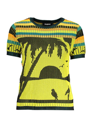 Desigual Giallo Viscosa Women's Sweater