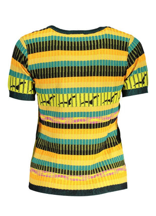 Desigual Giallo Viscosa Women's Sweater
