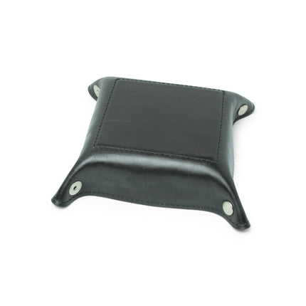 Full grain leather valet tray - black