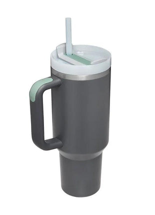 40 Oz Tumbler With Handle Straw Insulated, Stainless Steel Spill Proof Vacuum Coffee Cup Tumbler With Lid Tapered Mug Gifts For Valentine Lover Suitable For Car Gym Office Travel