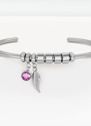 Diy Beaded Lettering Stainless Steel Bracelet