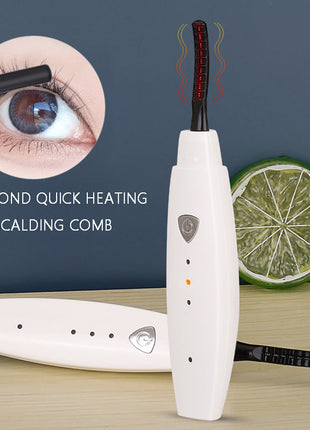 Electric Heated Eyelash Curler USB Rechargeable Eyelashes Curler Quick Heating Natural Eyelash Curler Long Lasting Makeup Tools
